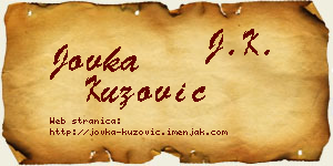 Jovka Kuzović vizit kartica